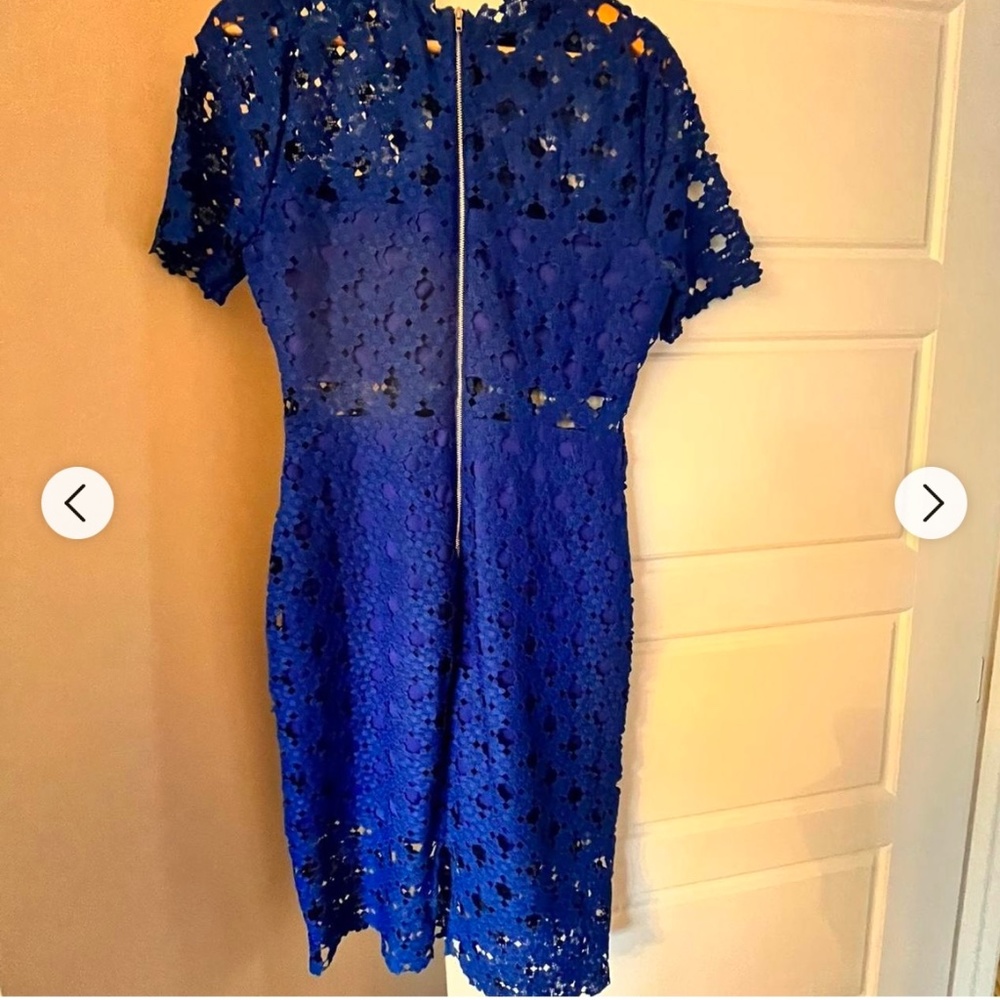 blue cutout dress